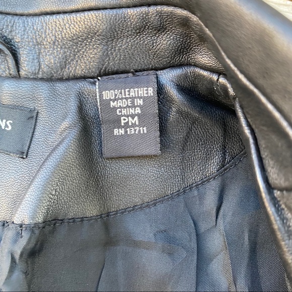 Valerie Stevens black leather jacket petite PM - Picture 5 of 6